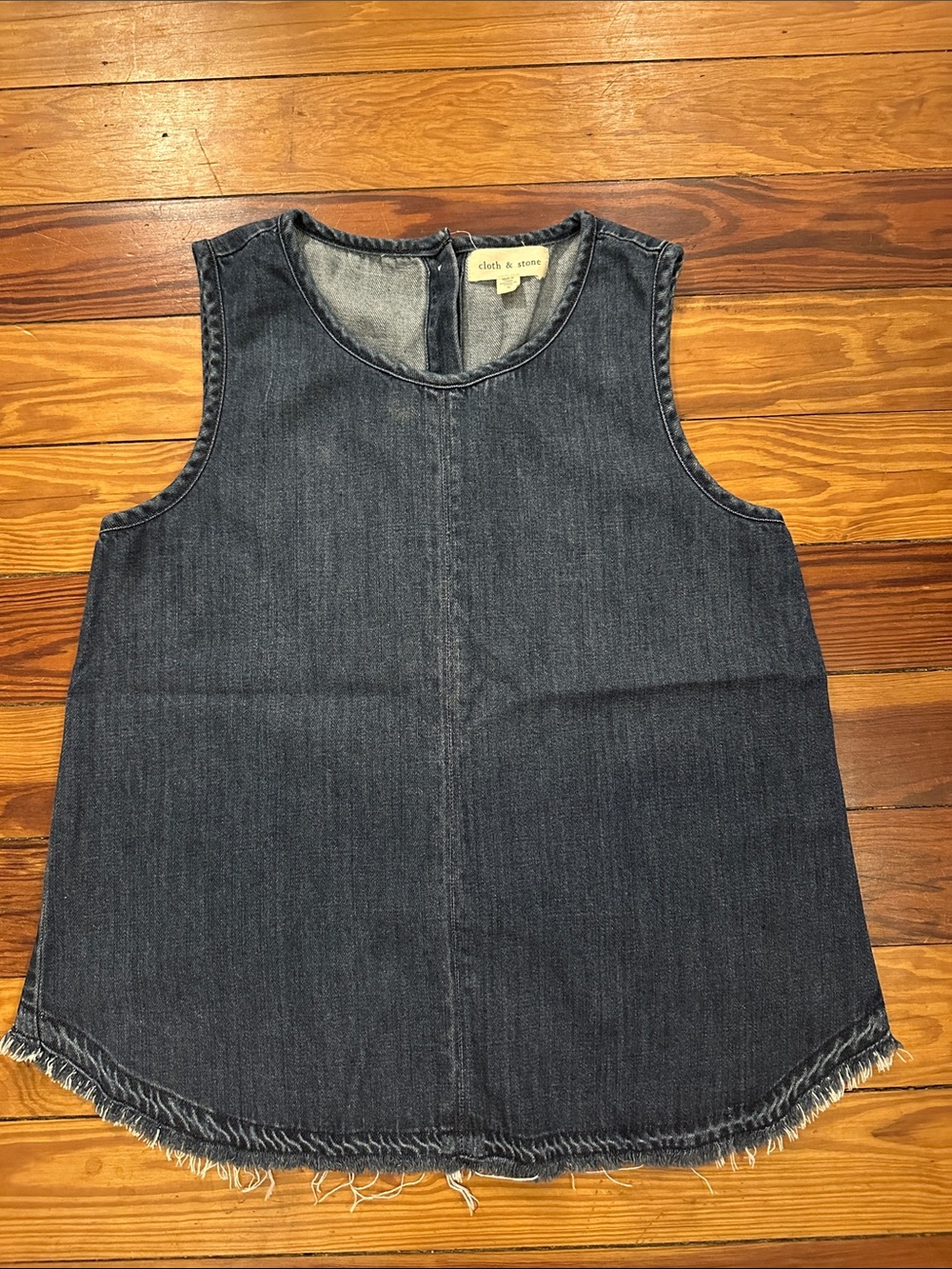 cloth & stone Dark Blue Denim Sleeveless Tank